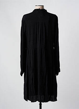 Rochie midi croială fluidă mâneci lungi negru SEE U SOON femeie