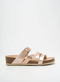 Mulete/saboți material neted toc de 4 la 6 cm roz ARA femme