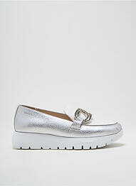 Mocasini material neted toc de 4 la 6 cm argintiu WONDERS femme