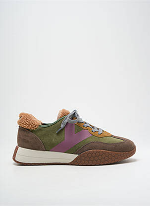 Adidași nubuc toc de 4 la 6 cm verde KEH.NOO femeie