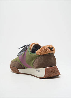 Adidași nubuc toc de 4 la 6 cm verde KEH.NOO femeie