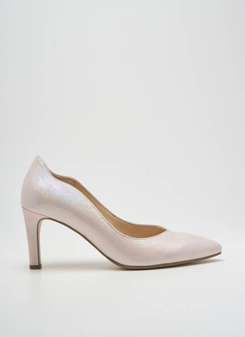 Pantofi cu toc țesătură satinată toc de 7 la 9 cm roz GABOR femme