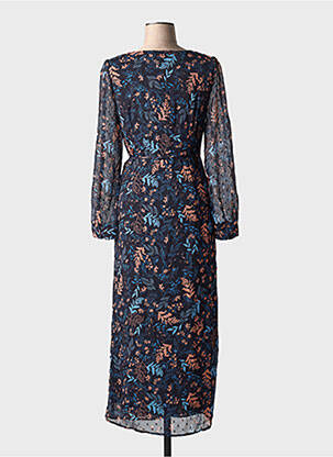 Rochie lungă mâneci lungi mâneci lungi albastru LOVIE & CO femeie