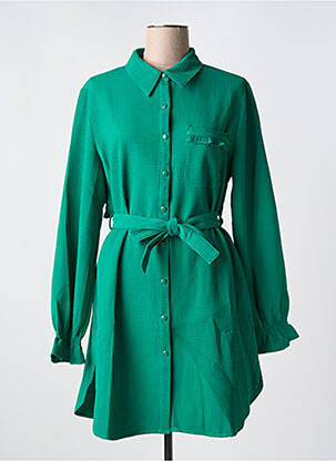 Rochie scurtă mâneci lungi mâneci lungi verde GRACIELA femeie