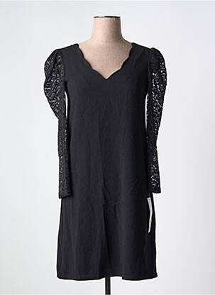 Rochie scurtă mâneci lungi mâneci lungi negru CHARMING GIRL BY SILIA femeie