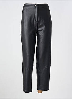Pantalon 7/8 talie elastică mărime normală negru VETISTYLE femeie