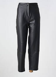 Pantalon 7/8 talie elastică mărime normală negru VETISTYLE femme