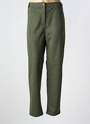 Pantalon drept elasticitate mărime normală verde VETISTYLE femeie