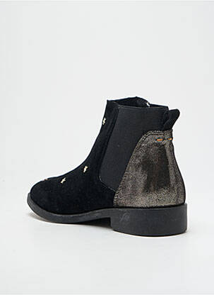 Botine/ghete țesătură satinată toc plat până la 3 cm negru ARMISTICE femeie
