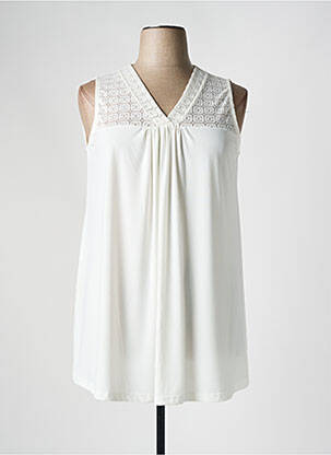 Tunică fără mâneci alb 2W PARIS femeie