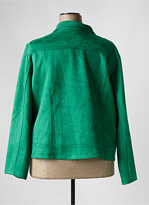 Jachete casual țesătură suedină verde VETISTYLE femeie