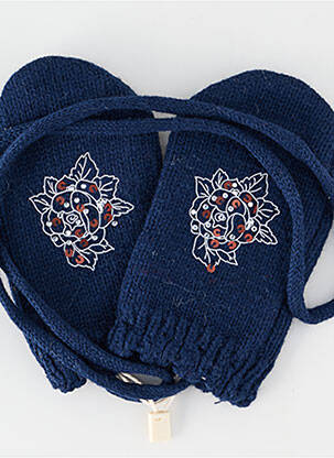 Mănuși elasticitate albastru BOBOLI fată