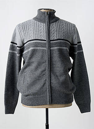 Vestă cu mâneci lungi gri LOUIS VICTOR bărbat