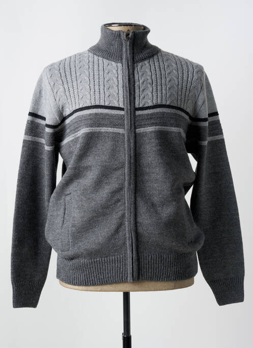 Vestă cu mâneci lungi gri LOUIS VICTOR bărbat