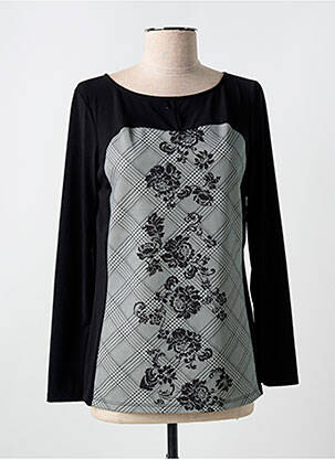 Tricou mâneci lungi mâneci lungi negru QUATRE VINGT JOURS femeie