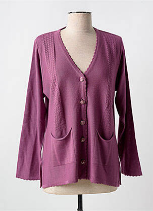 Vestă cu mâneci lungi violet QUATRE VINGT JOURS femeie