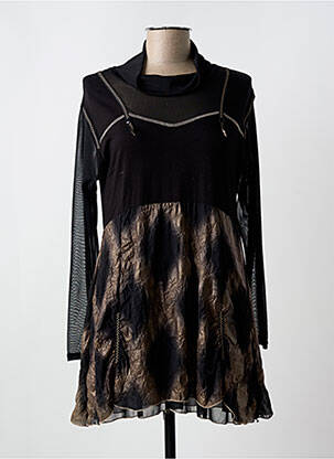 Rochie scurtă mâneci lungi mâneci lungi negru HALOGENE femeie