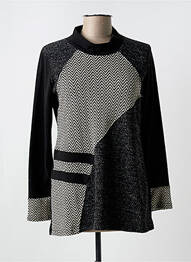 Pulover croială cambrată mâneci lungi negru HALOGENE femme