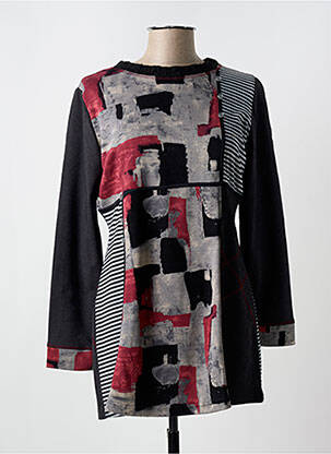 Tunică mâneci lungi negru QUATRE VINGT JOURS femeie