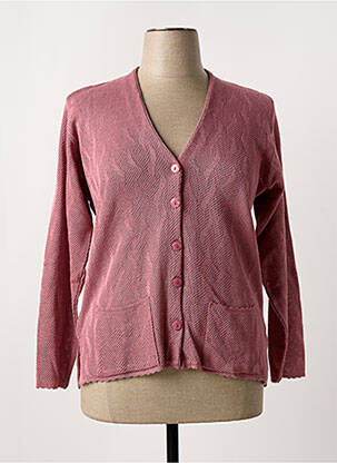 Vestă cu mâneci lungi roz ANGELLA femeie