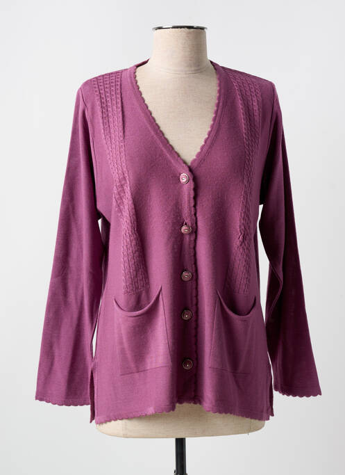 Vestă cu mâneci lungi violet QUATRE VINGT JOURS femeie
