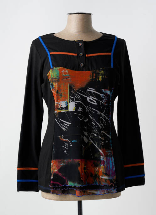 Tricou negru QUATRE VINGT JOURS femeie