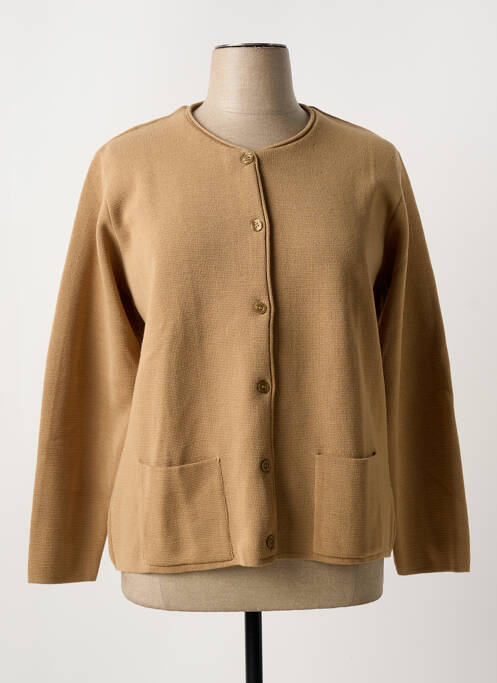 Vestă cu mâneci lungi maro FELINO femeie