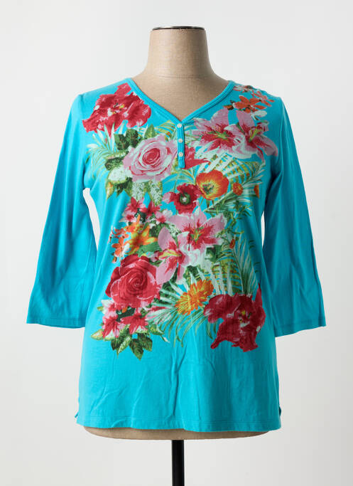 Tricou mâneci 3/4 mâneci 3/4 albastru JAC JAC femme