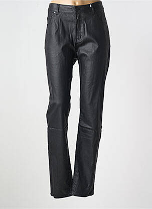 Pantalon slim țesătură acoperită mărime normală negru QUATRE VINGT JOURS femeie