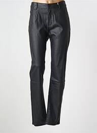 Pantalon slim țesătură acoperită mărime normală negru QUATRE VINGT JOURS femme