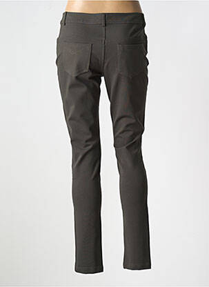 Pantalon slim elasticitate mărime normală verde LAURA JO femeie