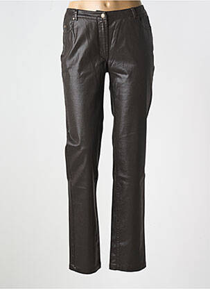Pantalon slim țesătură acoperită mărime normală maro LUCCHINI femeie