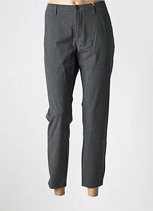 Pantalon 7/8 talie cu cleme talie joasă gri KANOPE femeie