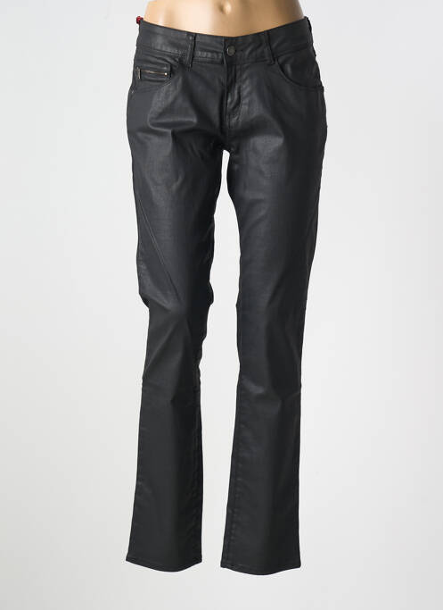 Pantalon slim țesătură acoperită mărime normală negru KANOPE femme