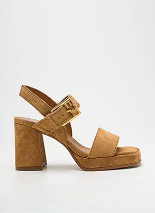 Sandale/Pantofi decupați maro ALPE femeie