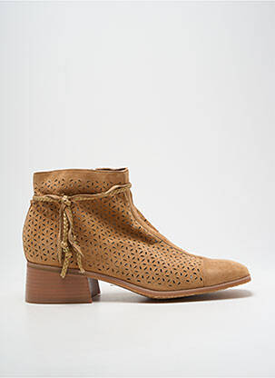 Botine/ghete nubuc toc de 4 la 6 cm maro MAM'ZELLE femeie