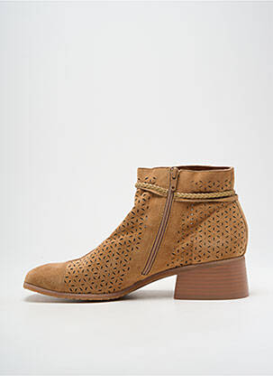 Botine/ghete nubuc toc de 4 la 6 cm maro MAM'ZELLE femeie