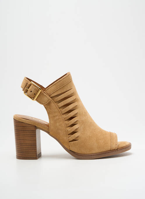 Sandale/Pantofi decupați maro ALPE femeie