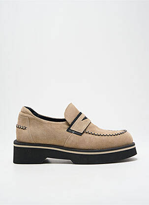 Mocasini vârf rotund toc de 4 la 6 cm bej CASTA femeie