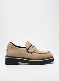 Mocasini nubuc toc de 4 la 6 cm bej CASTA femme