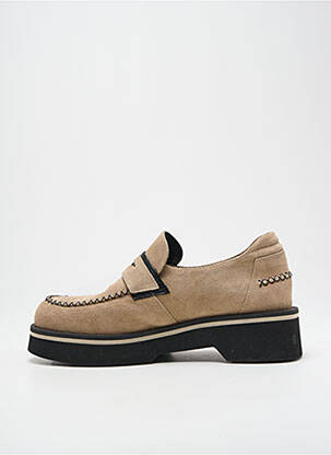 Mocasini vârf rotund toc de 4 la 6 cm bej CASTA femeie