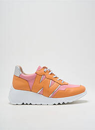 Adidași material neted toc de 4 la 6 cm portocaliu WONDERS femeie