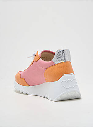Adidași material neted toc de 4 la 6 cm portocaliu WONDERS femeie
