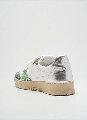 Adidași material neted toc plat până la 3 cm verde PLAY ONE femeie