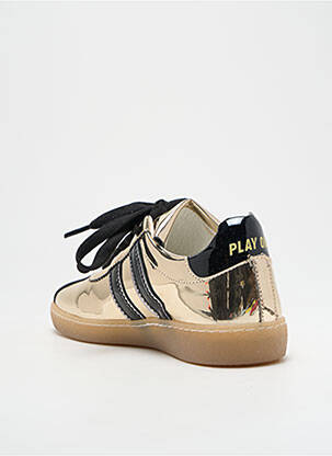 Adidași material neted toc plat până la 3 cm auriu PLAY ONE femeie