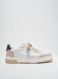Adidași material neted toc plat până la 3 cm alb PLAY ONE femme
