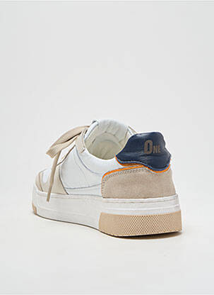 Adidași material neted toc plat până la 3 cm alb PLAY ONE femeie