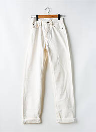 Pantalon drept închidere cu fermoar sub clapetă cu nasturi mărime normală bej PEPE JEANS X DUA LIPA femme