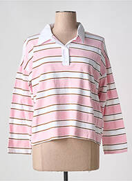 Polo mâneci lungi mâneci lungi roz NINETTE femme