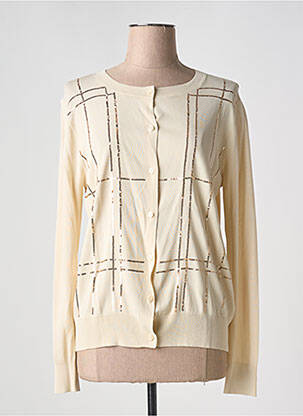 Vestă cu mâneci lungi bej CHRISTINA femeie